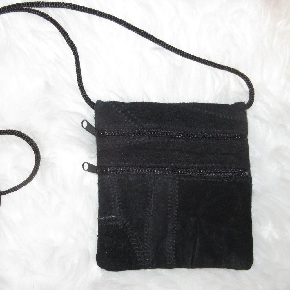 NWOT Vintage Genuine Suede Crossbody Bag Pouch